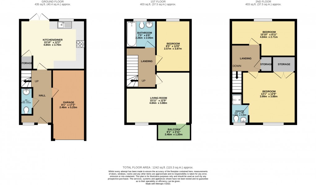 Floorplan for Bradville, Milton Keynes, Buckinghamshire