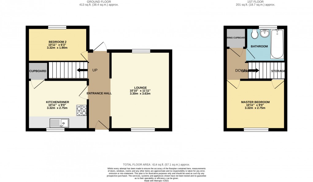 Floorplan for Walnut Tree, Milton Keynes