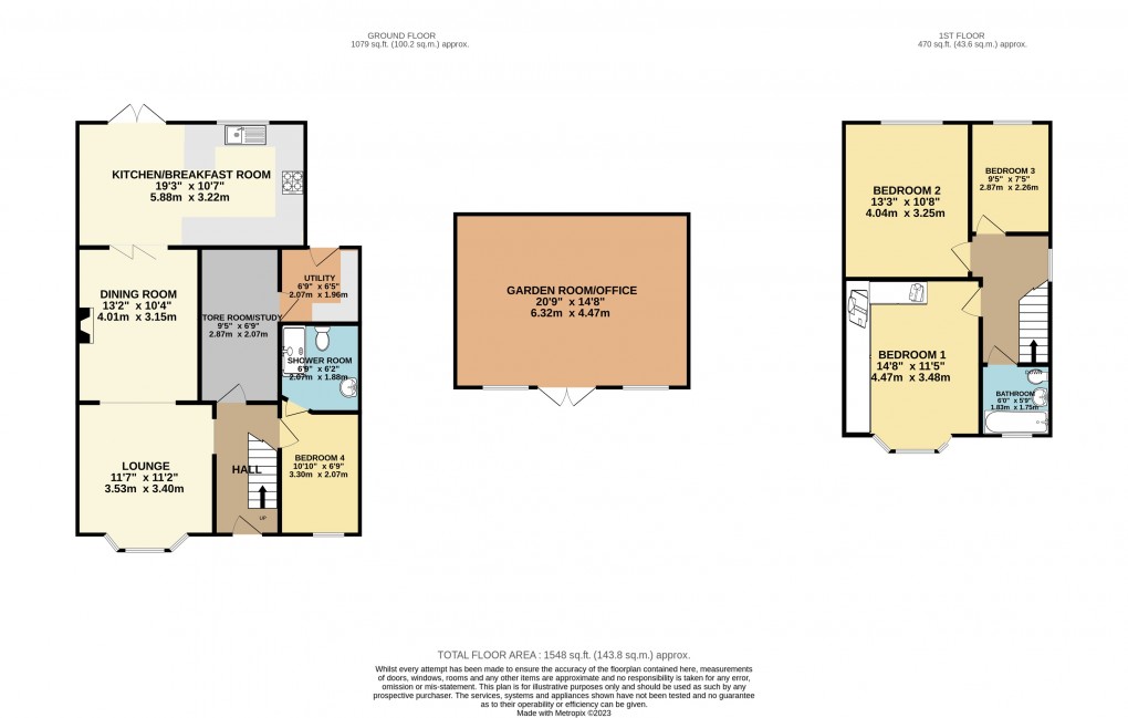 Floorplan for Luton, Bedfordshire