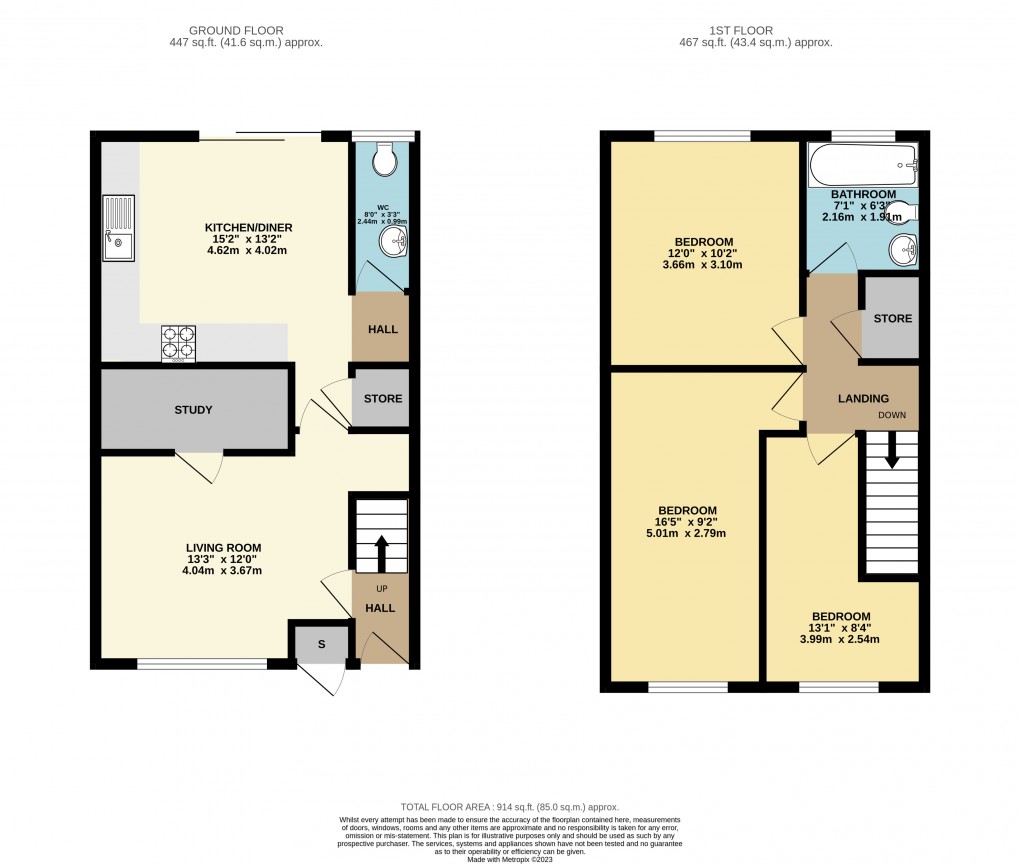 Floorplan for Netherfield, Milton Keynes, Buckinghamshire