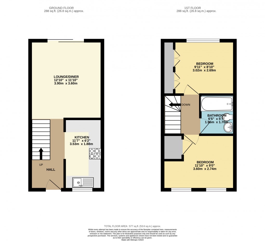 Floorplan for Walnut Tree, Milton Keynes, Buckinghamshire