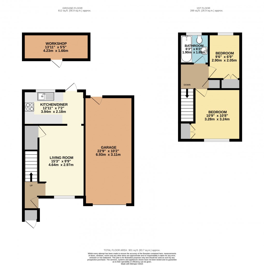 Floorplan for Willen, Milton Keynes, Buckinghamshire