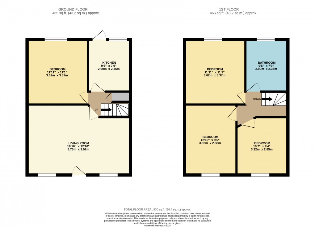 Floorplan for New Bradwell, Milton Keynes, Buckinghamshire