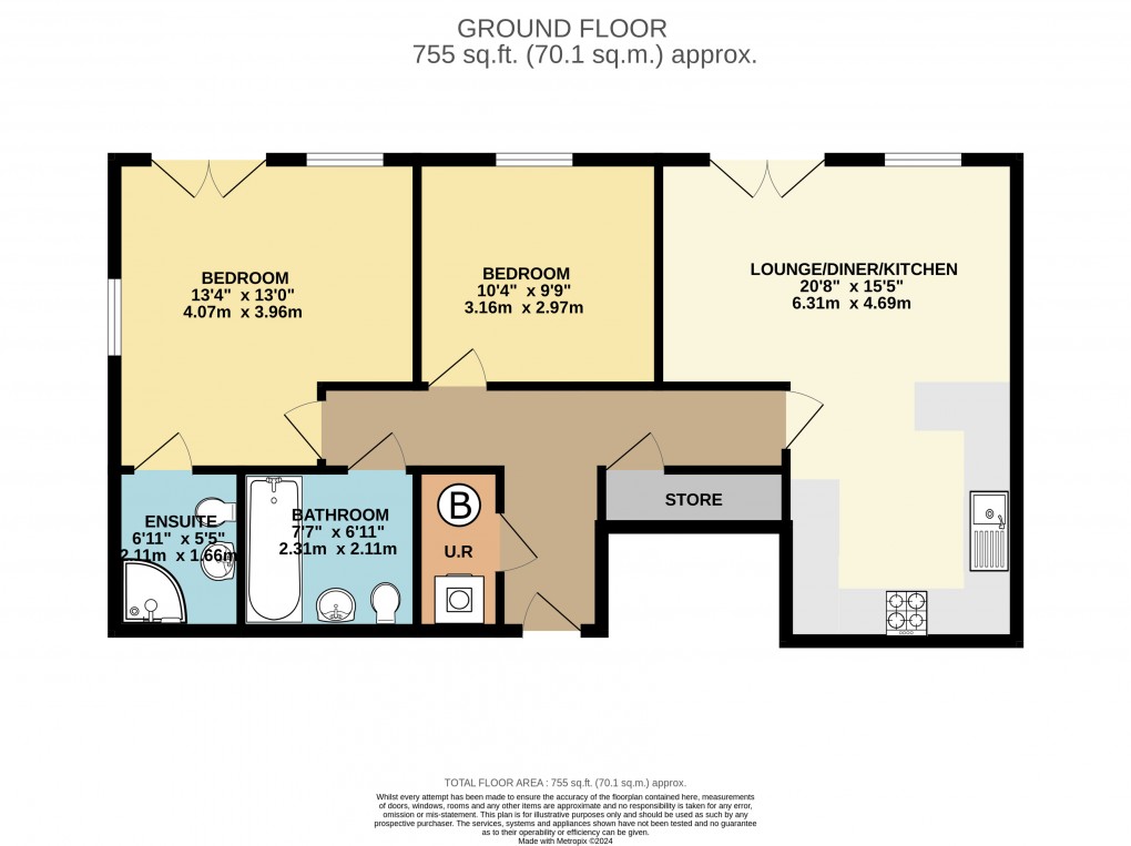 Floorplan for Caldecotte, Milton Keynes, Buckinghamshire