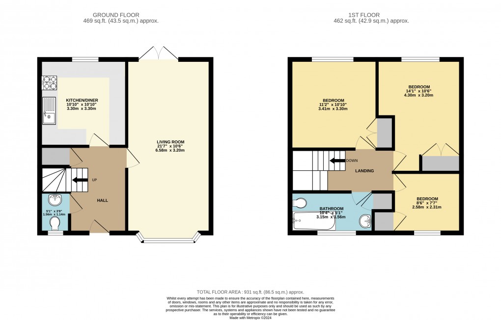 Floorplan for Eaglestone, Milton Keynes, Buckinghamshire