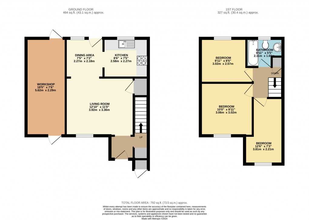 Floorplan for Walnut Tree, Milton Keynes, Buckinghamshire