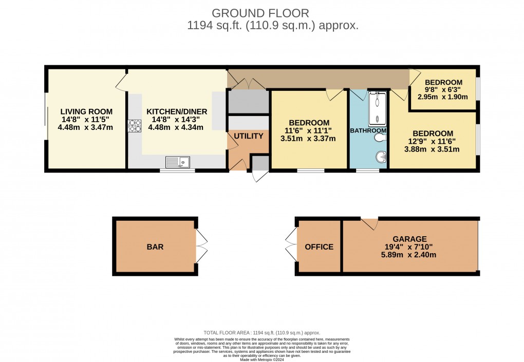 Floorplan for Beanhill, Milton Keynes, Buckinghamshire