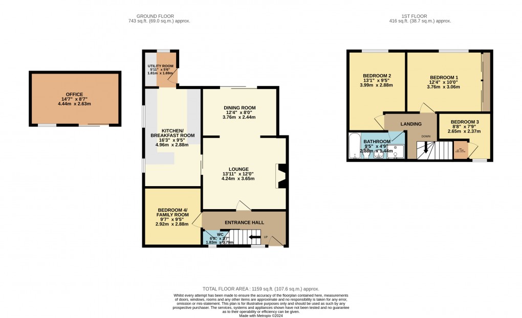 Floorplan for Astwood, Newport Pagnell, Buckinghamshire