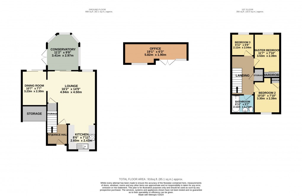 Floorplan for Two Mile Ash, Milton Keynes, Bucks