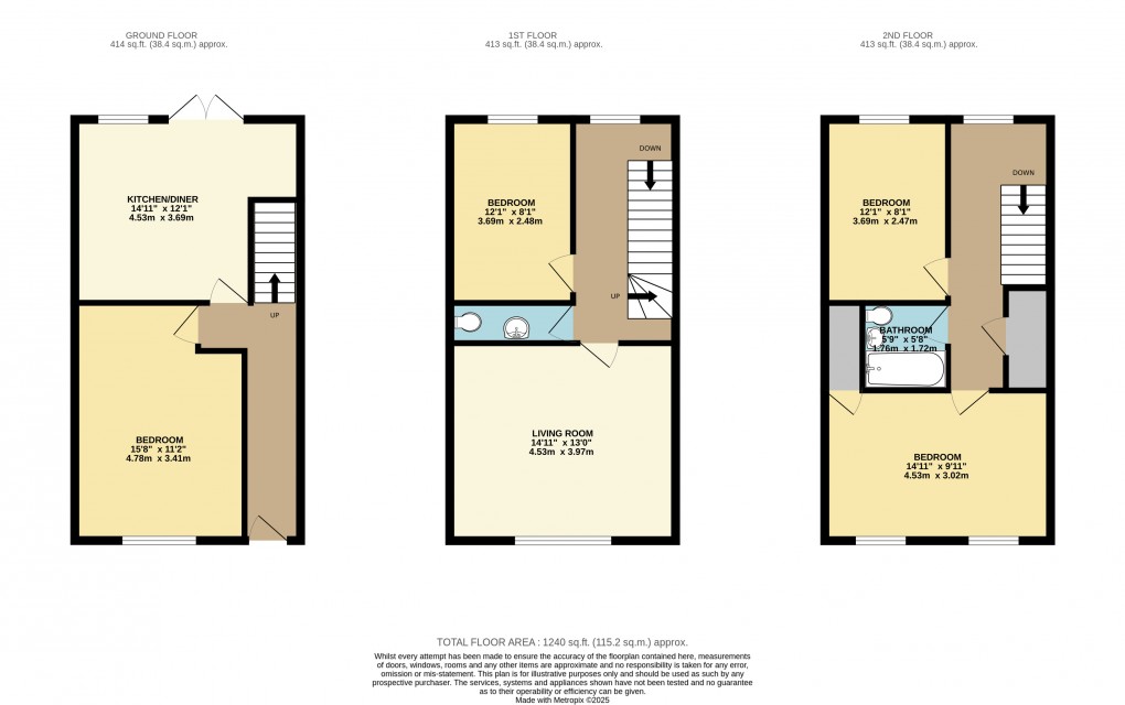 Floorplan for Netherfields, Milton Keynes, Bucks