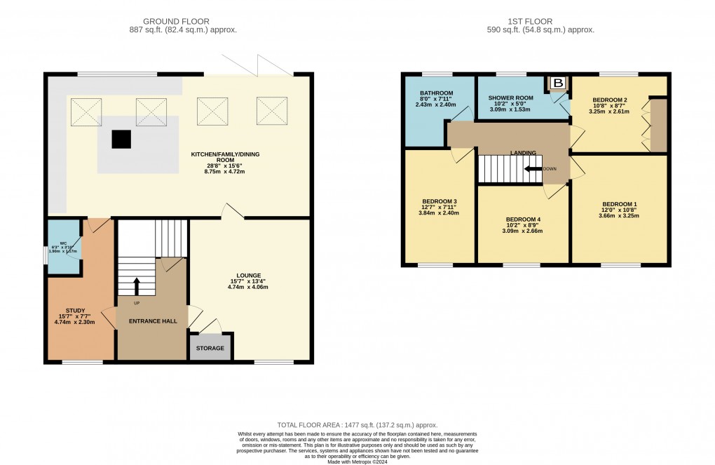 Floorplan for Great Linford, Milton Keynes