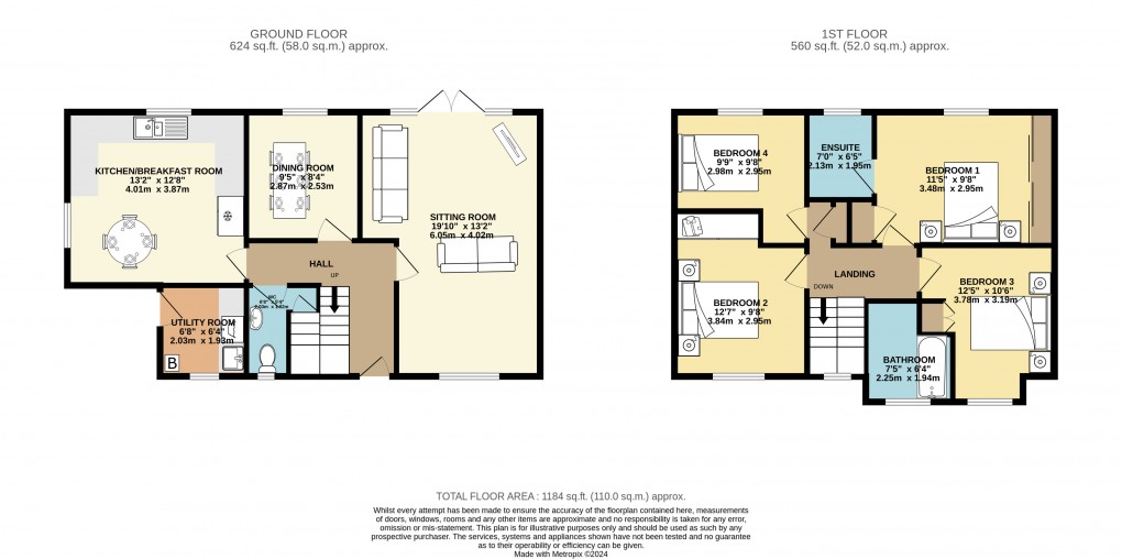 Floorplan for Sherington, Newport Pagnell, Buckinghamshire