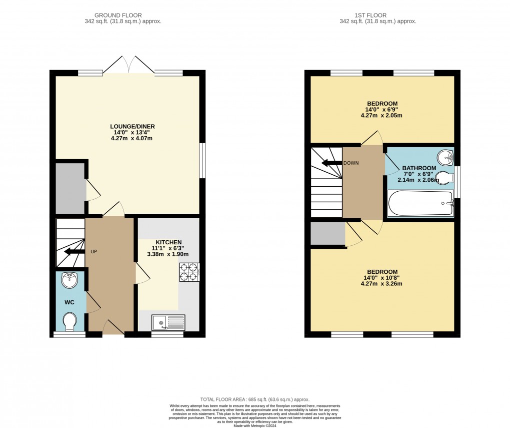 Floorplan for Brooklands, Milton Keynes, Buckinghamshire