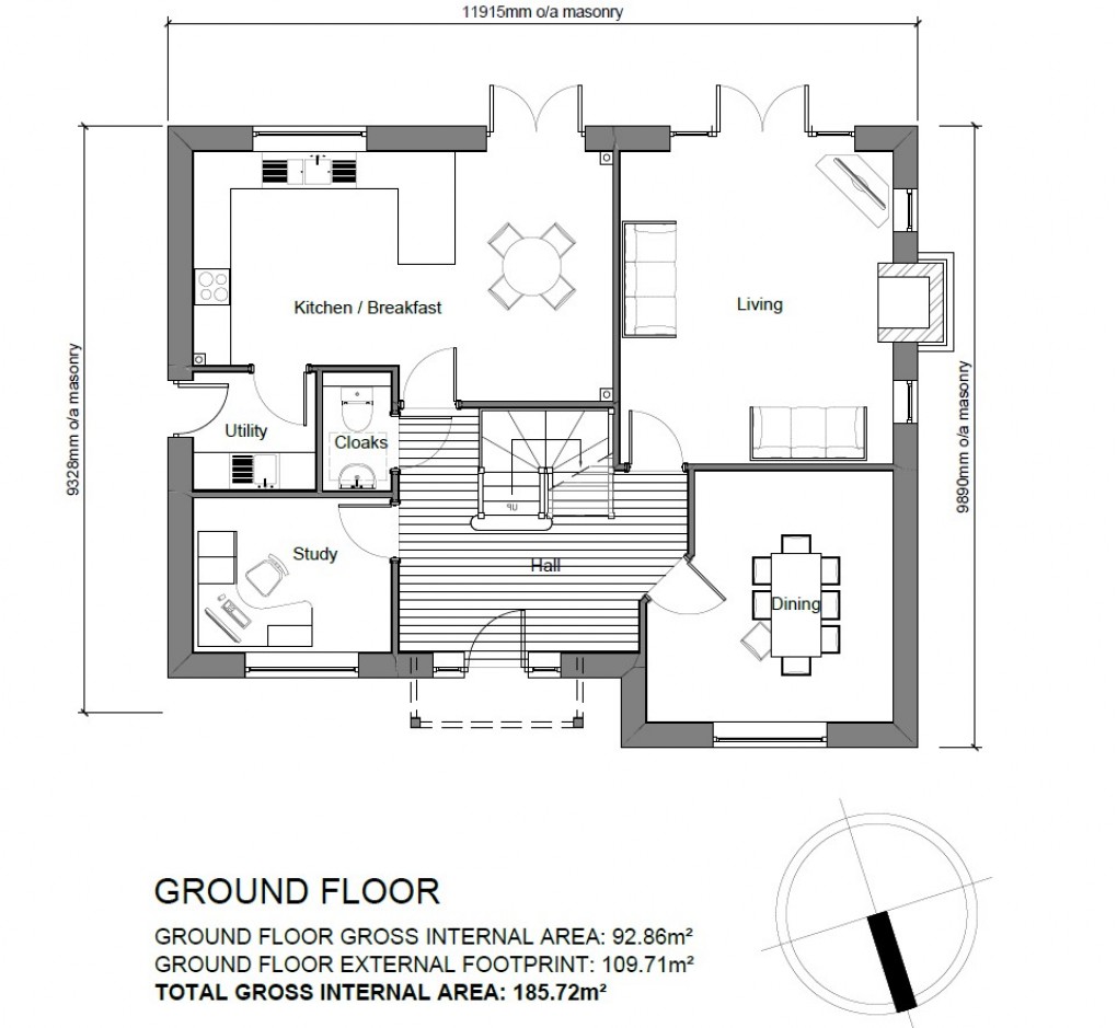 Floorplan for Sherington, Newport Pagnell, Buckinghamshire