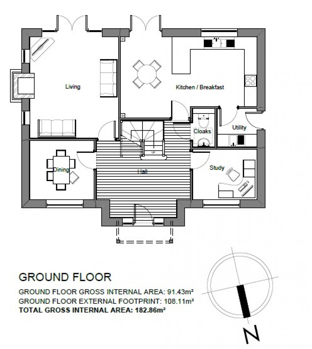 Floorplan for Sherington, Newport Pagnell, Buckinghamshire