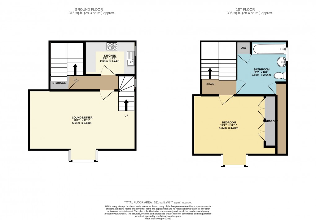 Floorplan for St Thomas' Road, Luton, Bedfordshire