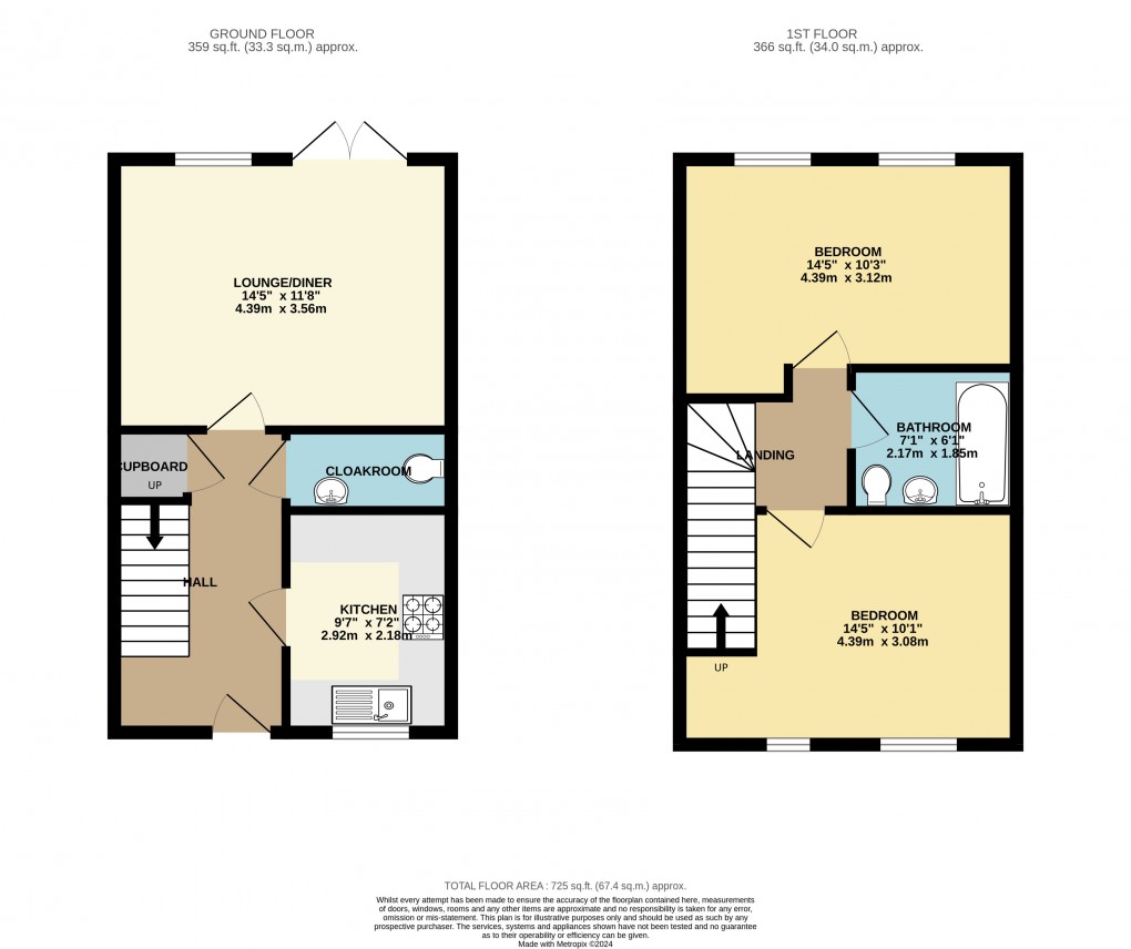 Floorplan for Luton, Bedfordshire