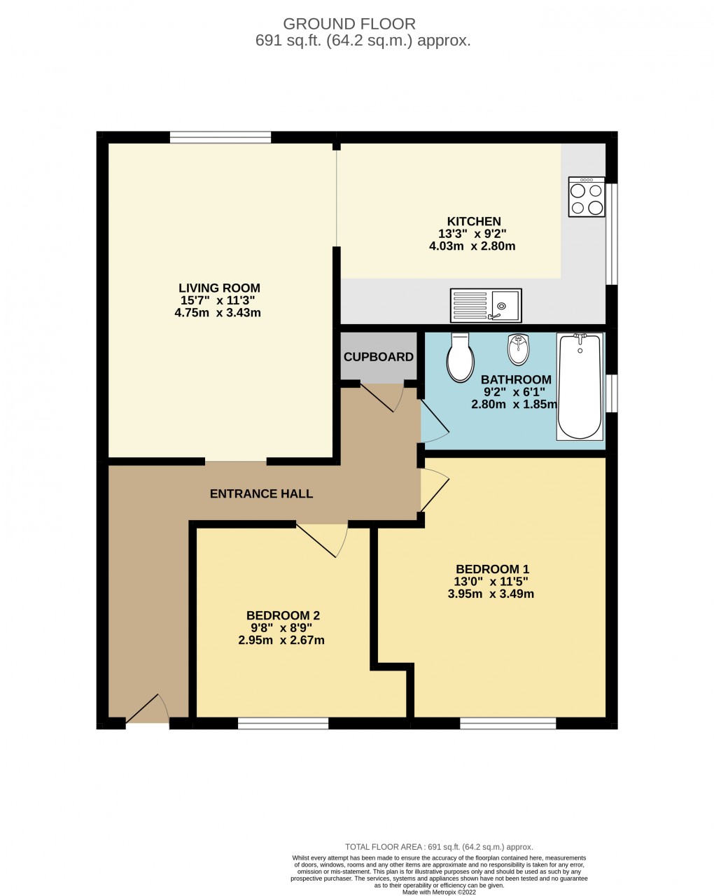 Floorplan for Luton, Bedfordshire