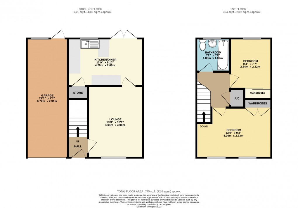 Floorplan for Luton, Bedfordshire