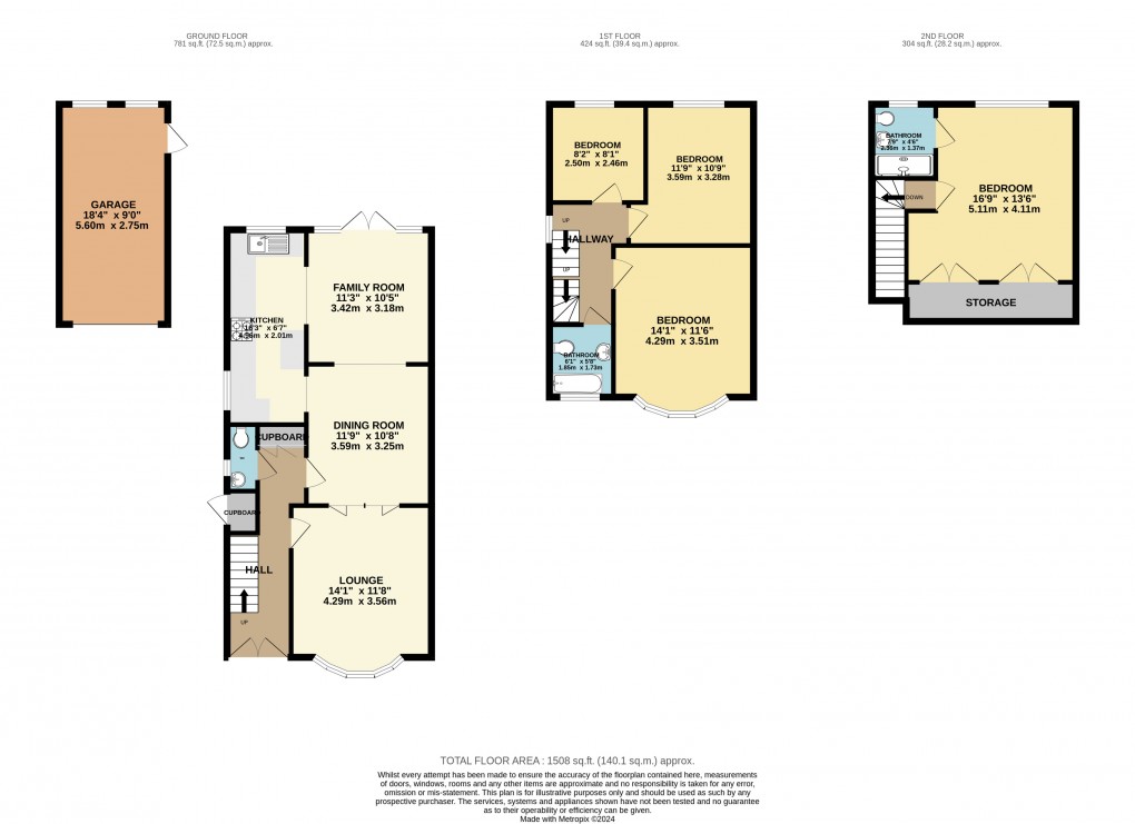 Floorplan for Luton, Bedfordshire