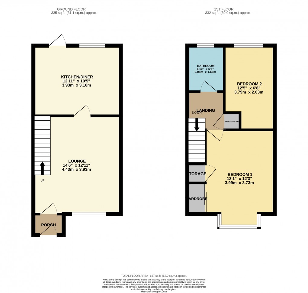 Floorplan for Luton, Bedfordshire