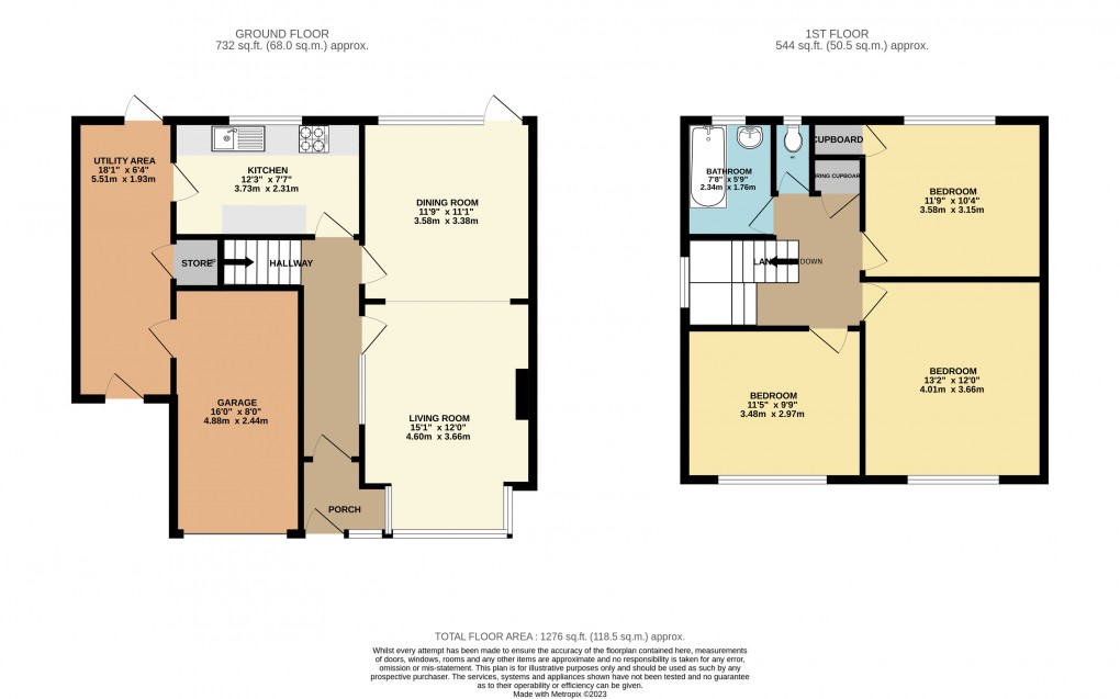 Floorplan for Luton, Bedfordshire