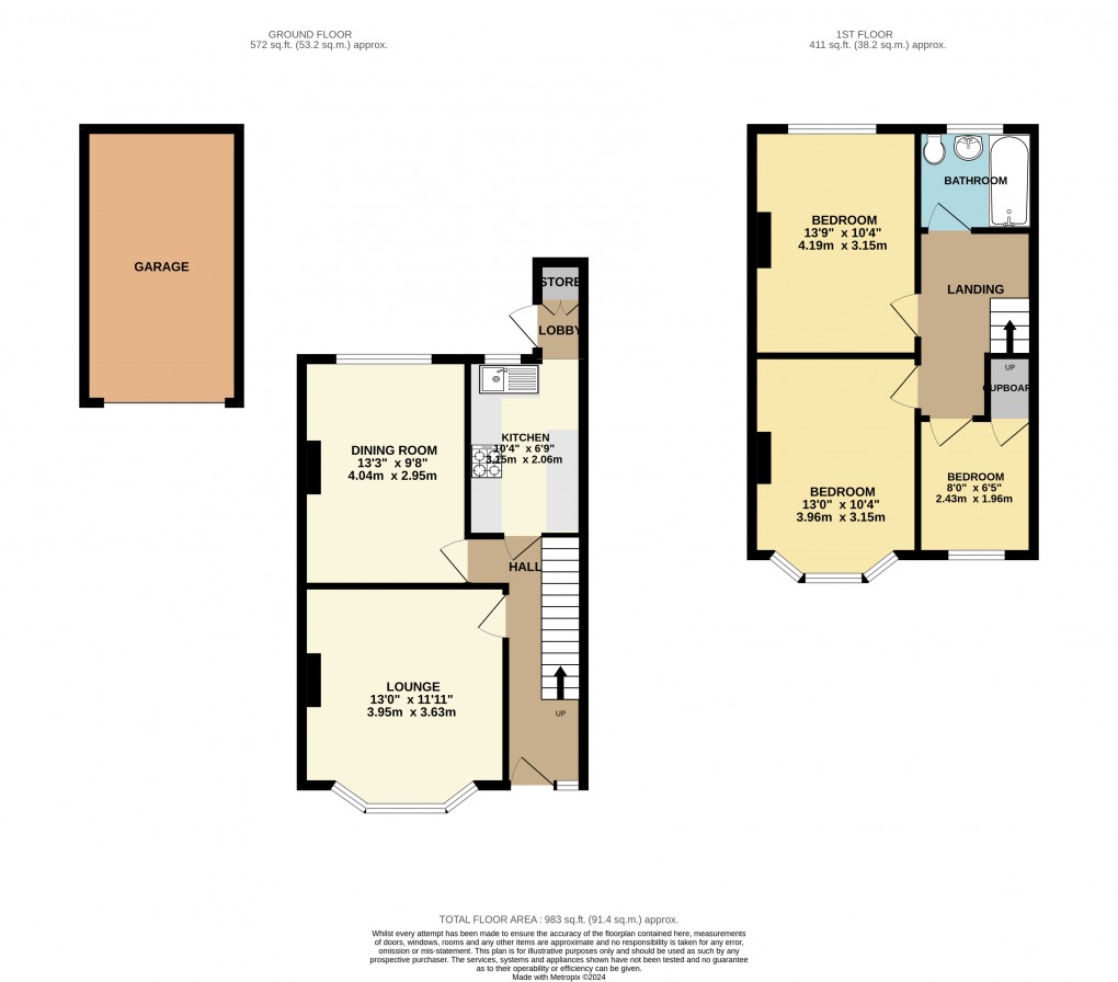 Floorplan for Luton, Bedfordshire