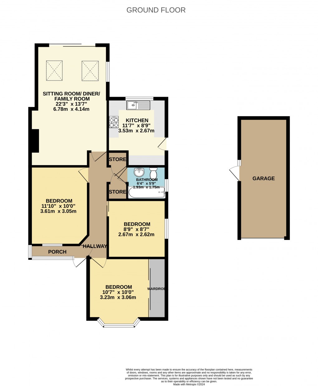 Floorplan for Luton, Bedfordshire