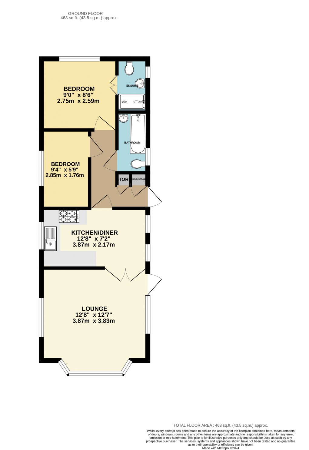 Floorplan for St. Thomas's Road, Luton, Bedfordshire