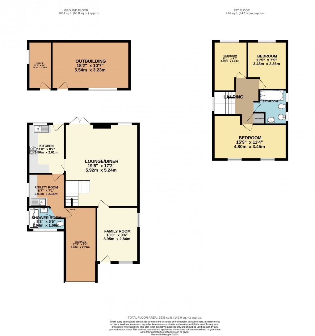 Floorplan for Luton, Bedfordshire