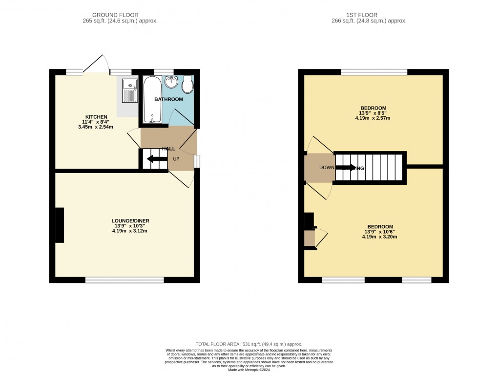 Floorplan for Luton, Bedfordshire