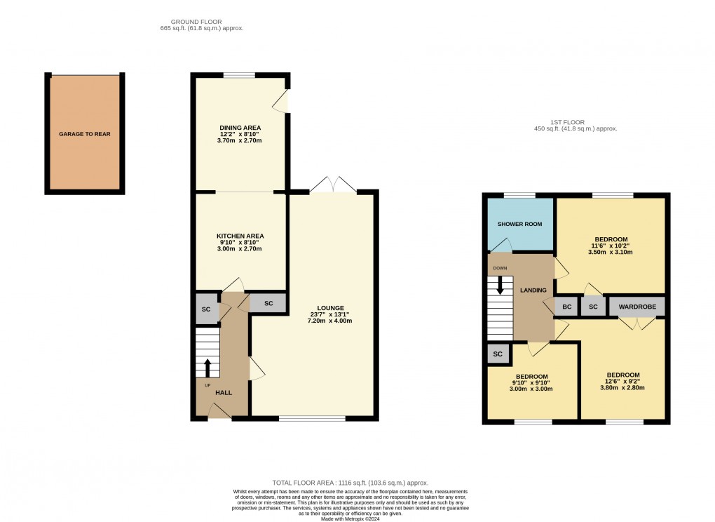 Floorplan for Toddington, Bedfordshire