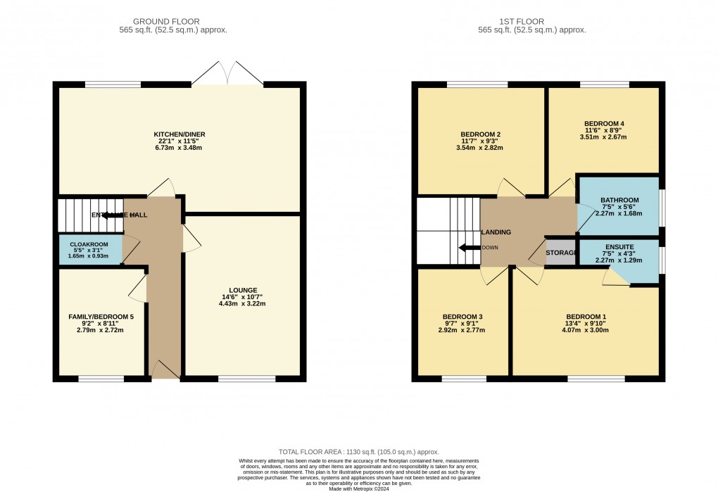 Floorplan for Houghton Regis, Bedfordshire