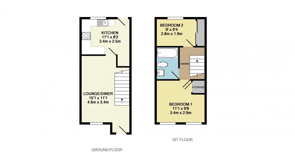 Floorplan for Marston Moretaine, Bedfordshire