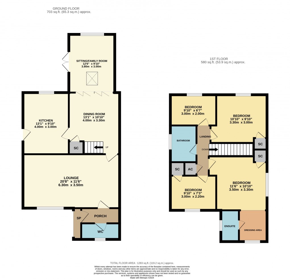 Floorplan for Toddington, Bedfordshire