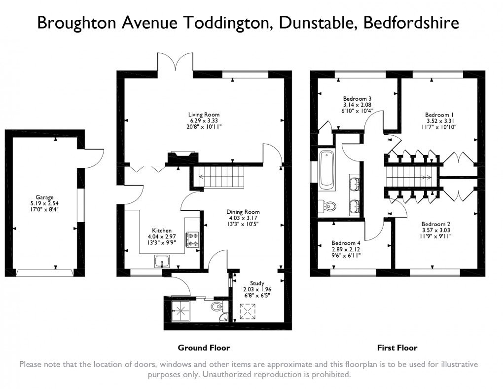 Floorplan for Toddington, Bedfordshire