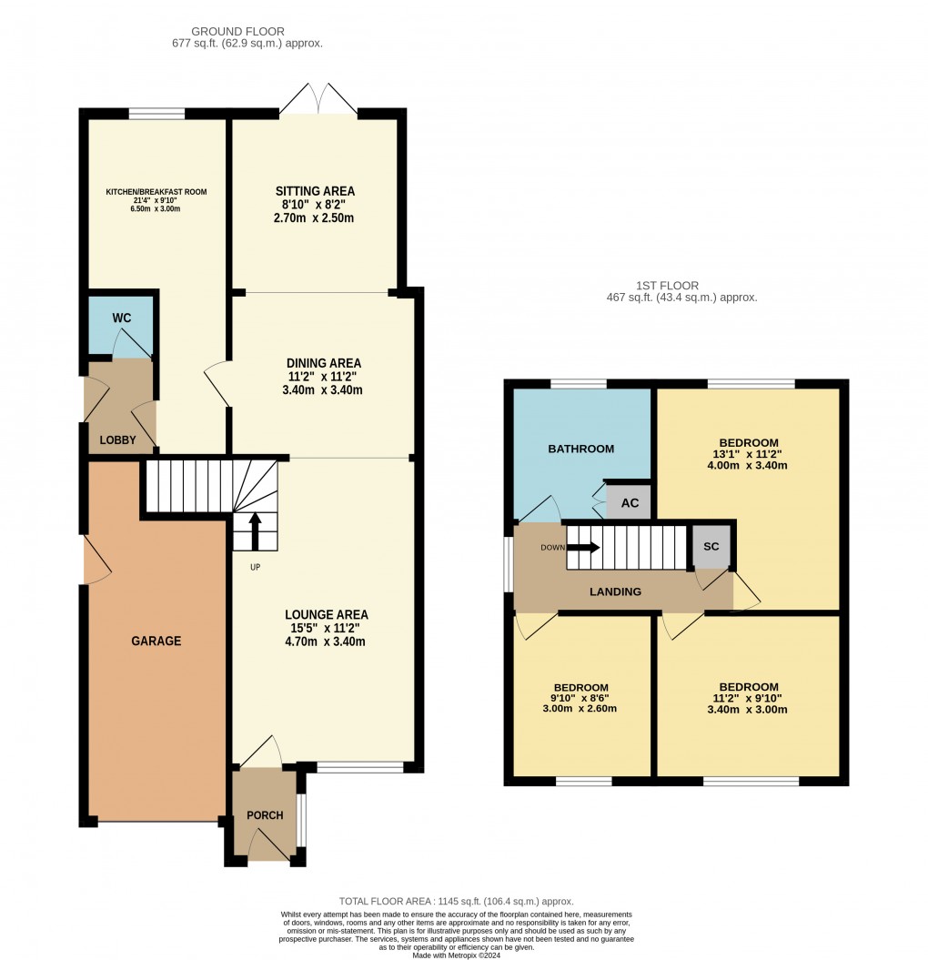 Floorplan for Toddington, Bedfordshire