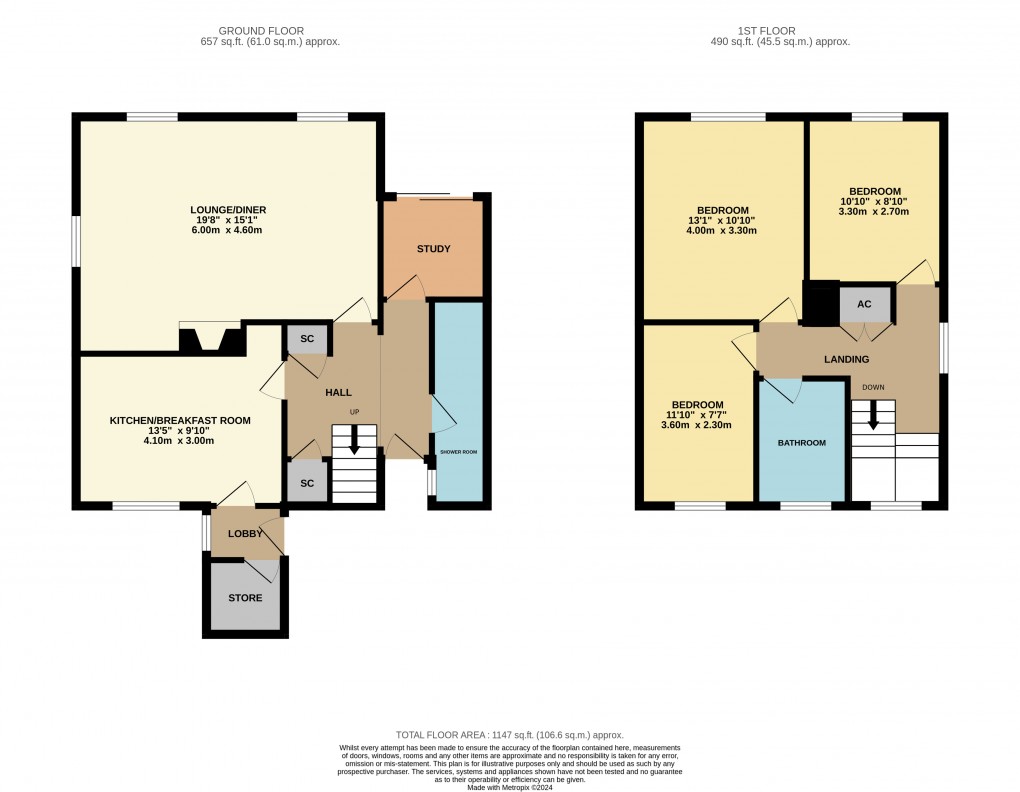 Floorplan for Ampthill, Bedfordshire