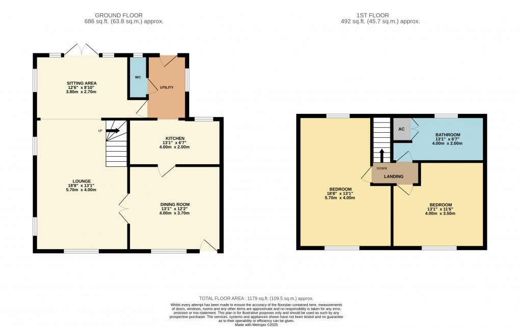 Floorplan for Toddington, Bedfordshire