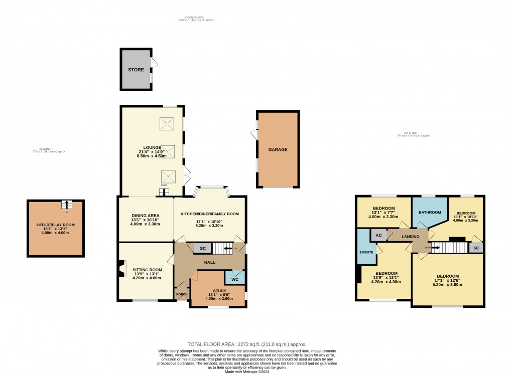 Floorplan for Ridgmont, Bedfordshire