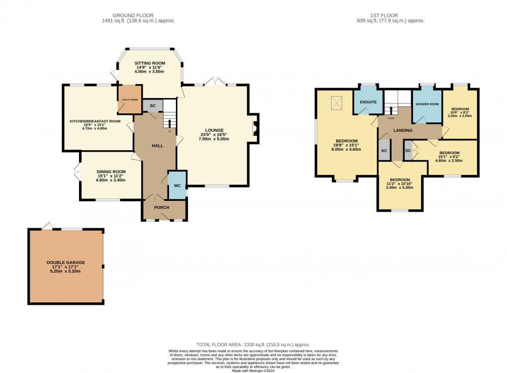 Floorplan for Toddington, Bedfordshire