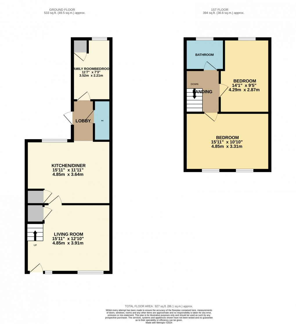 Floorplan for Toddington, Bedfordshire