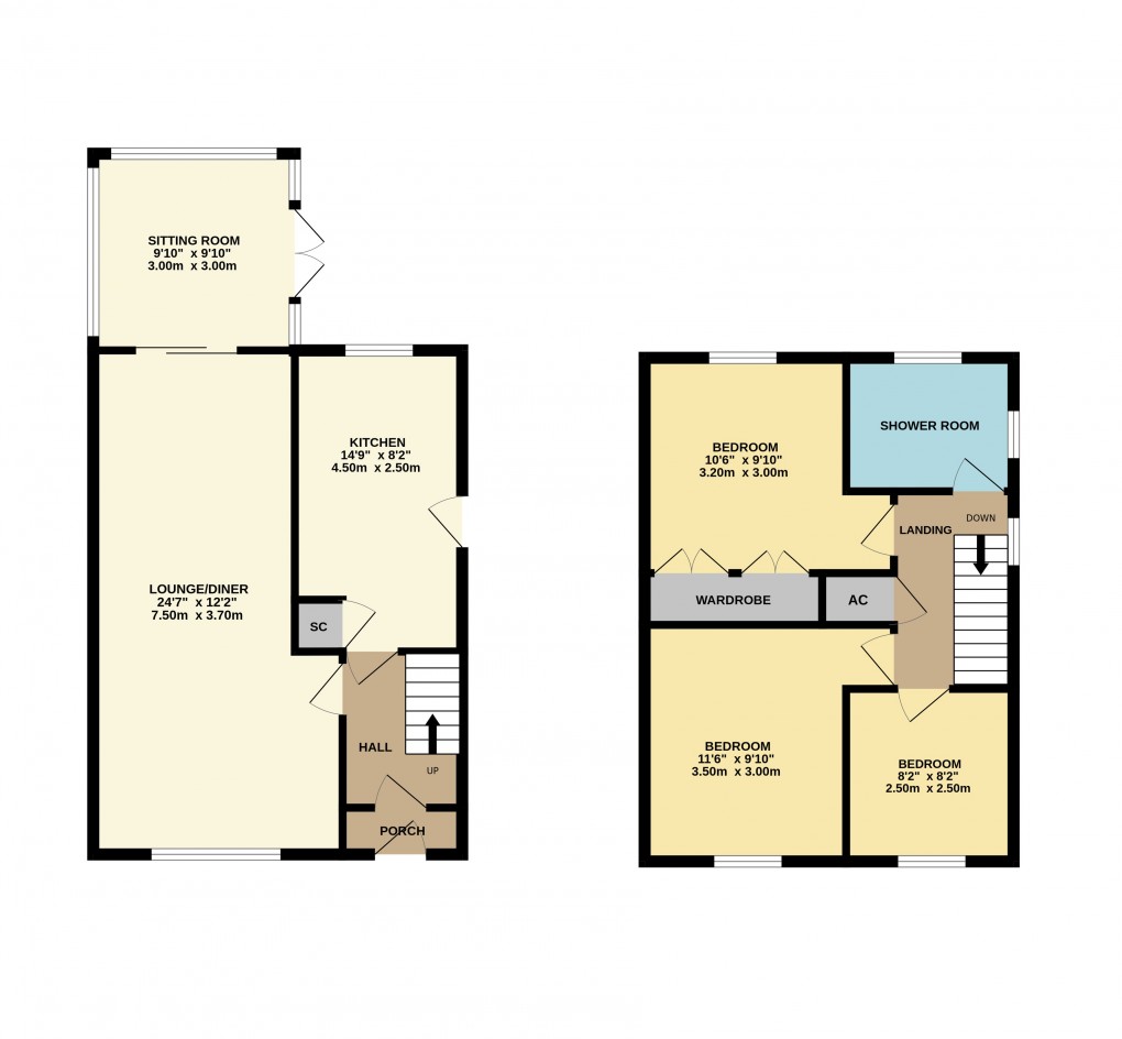 Floorplan for Flitwick, Bedfordshire